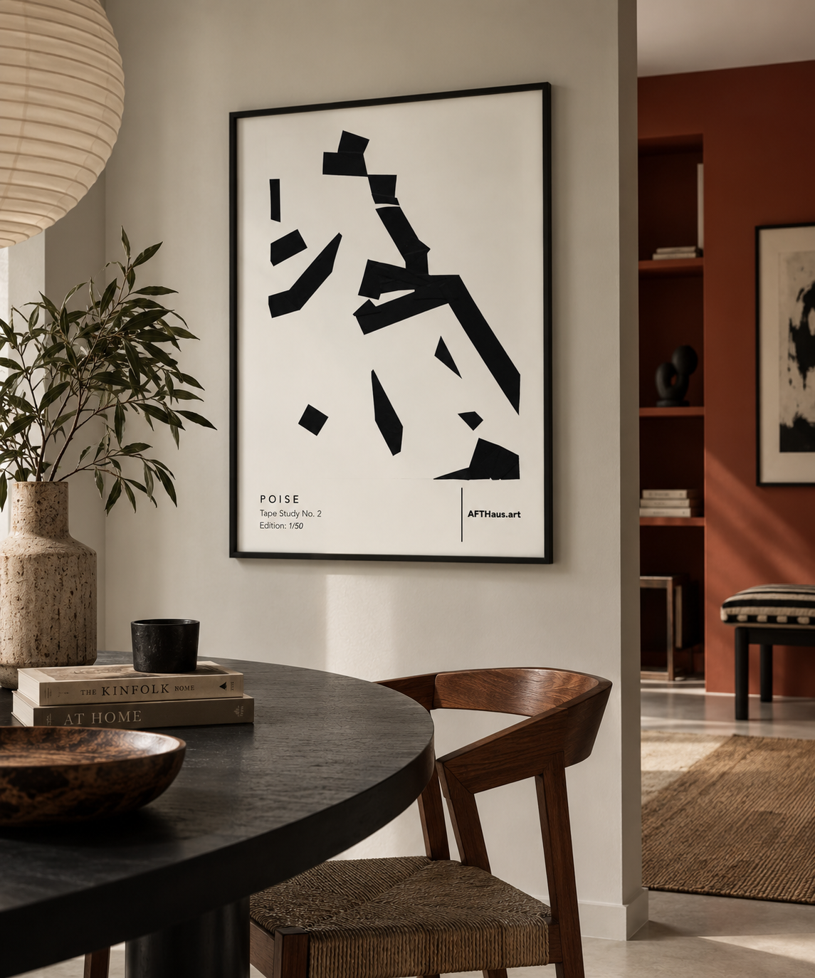 Abstract Female Figure Wall Art, Minimalist Black and White Print, Contemporary Modern Decor | POISE