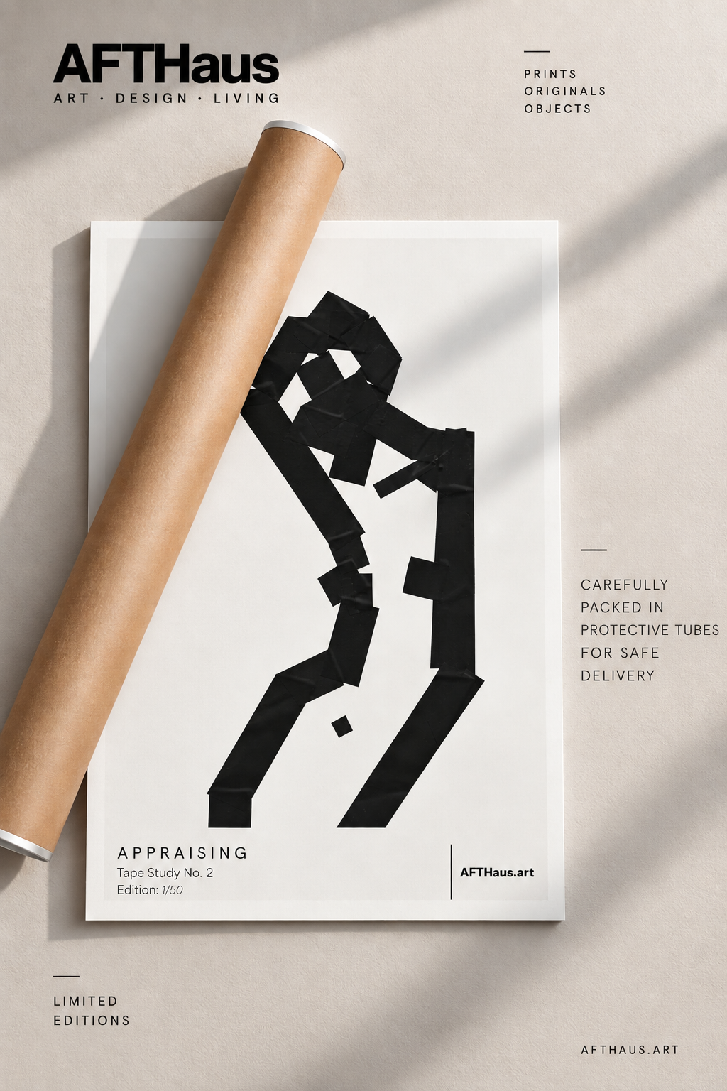 Abstract Female Figure Wall Art, Minimalist Black and White Print, Contemporary Modern Decor | POISE